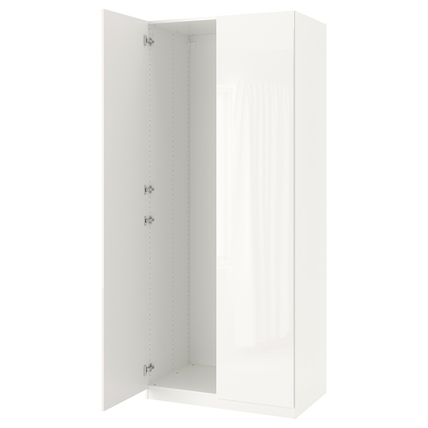 Møbelmontering PAX / FARDAL Garderobeskab med 2 døre, hvid/højglans/hvid, 100x60x236 cm