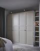 PAX / FLISBERGET Garderobeskab, hvid/lys beige, 200x60x201 cm