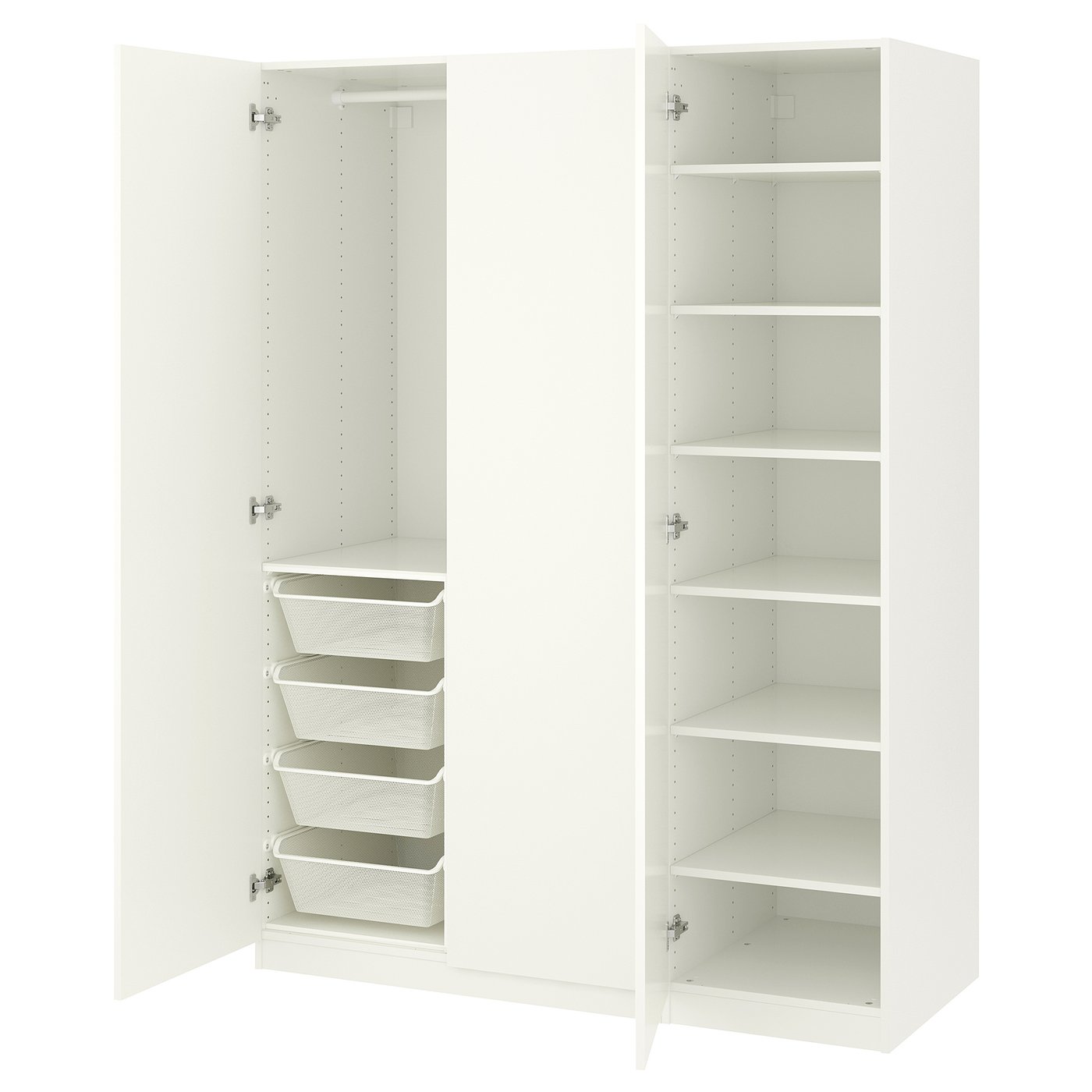 Møbelmontering PAX / FORSAND Garderobeskab, hvid/hvid, 150x60x201 cm | Billig & Hurtig i København