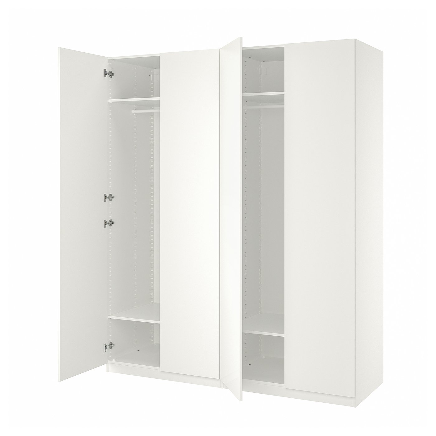 Møbelmontering PAX / FORSAND Garderobeskab, hvid/hvid, 200x60x236 cm