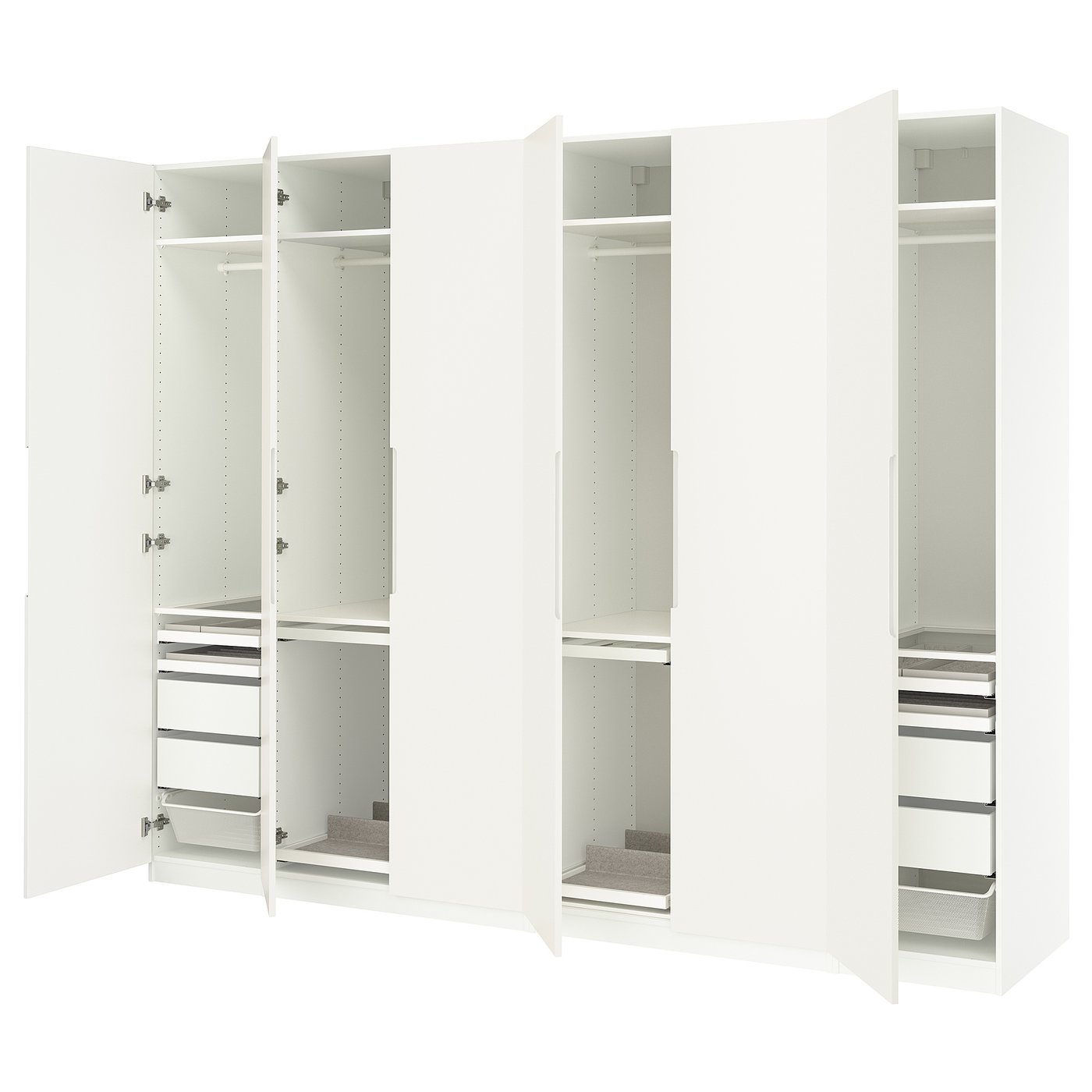 Møbelmontering PAX / TONSTAD Garderobekombination, hvid/råhvid, 300x60x236 cm | Billig & Hurtig i København