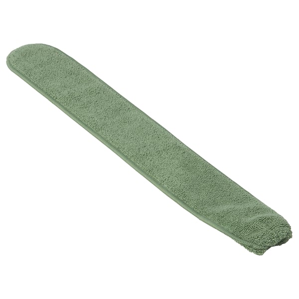 Grønt PEPPRIG mikrofiberstøvdæksel, aflang oval form, genanvendt polyesterblanding.