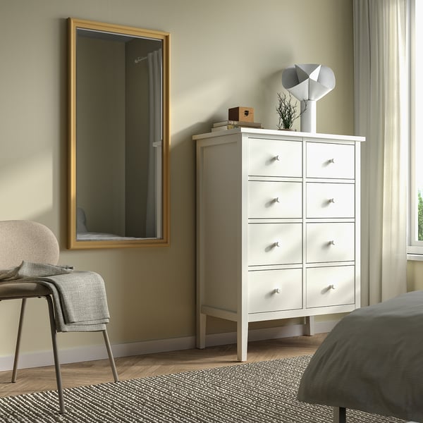 PINGSTSYREN Spejl, lys cremefarvet, 60x120 cm
