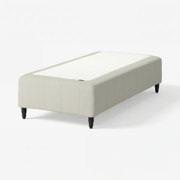 RÅHOLMAR Boxmadras med pocketfjedre, 5 zoner, inkl. ben medium/Knisa lys beige, 90x200 cm