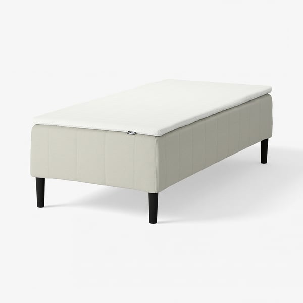 RÅHOLMAR Boxmadras med pocketfjedre, 5 zoner, inkl. ben og topmadras medium/Knisa lys beige Nisseholm, 80x200 cm