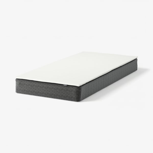 RANDÅSEN Boxmadras med bonnellfjedre, inkl. topmadras medium/Bremanger-grå Nopakte, 90x200 cm