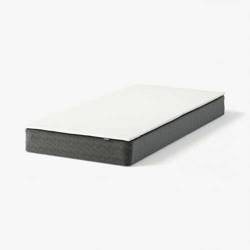 RANDÅSEN Boxmadras med bonnellfjedre, inkl. topmadras medium/Bremanger-grå Nopakte, 90x200 cm