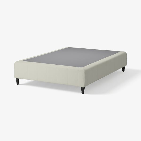 RENFJÄLLET Boxmadras med pocketfjedre, inkl. ben fast/Knisa lys beige, 120x200 cm