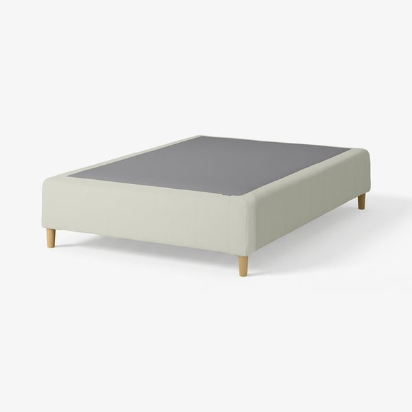 RENFJÄLLET Boxmadras med pocketfjedre, inkl. ben medium/Knisa lys beige, 120x200 cm