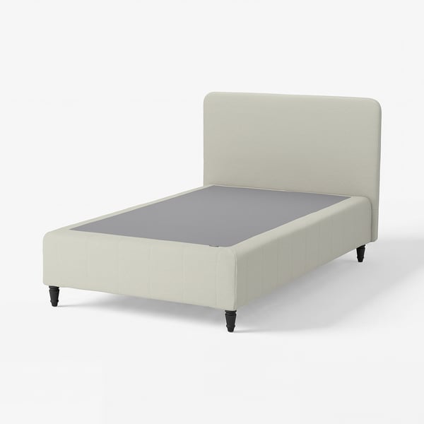 RENFJÄLLET Boxmadras med pocketfjedre, inkl. ben og sengegavl medium/Knisa lys beige, 120x200 cm