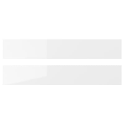 Hvid blank RINGHULT køkkenskuffefront, slankt design.