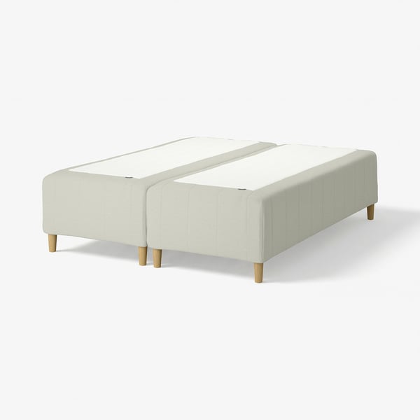 RISHÖJDEN Boxmadras med pocketfjedre, 7 zoner, inkl. ben fast/Knisa lys beige, 180x200 cm
