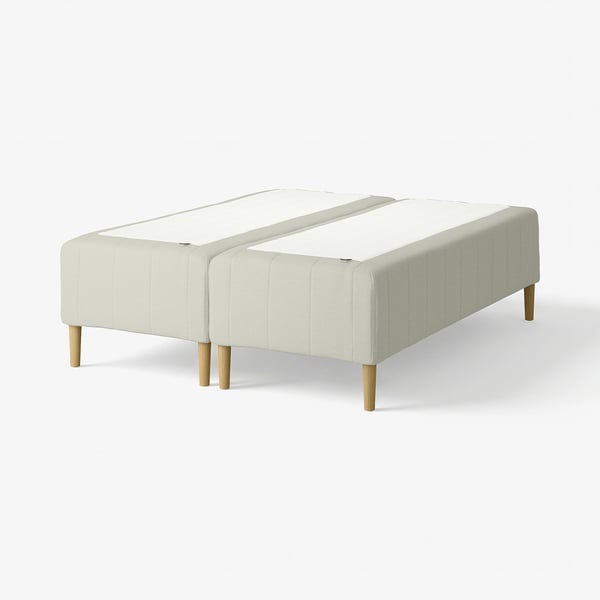 RISHÖJDEN Boxmadras med pocketfjedre, 7 zoner, inkl. ben fast/Knisa lys beige, 180x200 cm