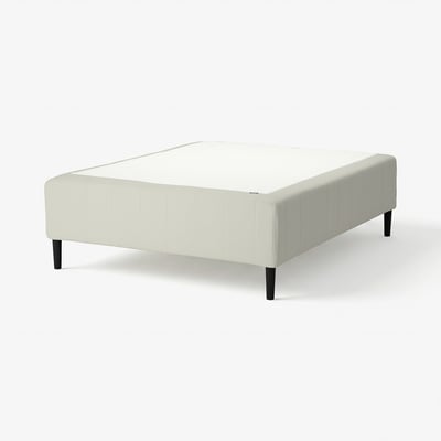 RISHÖJDEN Boxmadras med pocketfjedre, 7 zoner, inkl. ben fast/Knisa lys beige, 180x200 cm