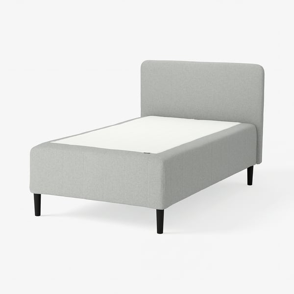 RISHÖJDEN Boxmadras med pocketfjedre, 7 zoner, inkl. ben og sengegavl fast/Tibbleby beige/grå, 140x200 cm