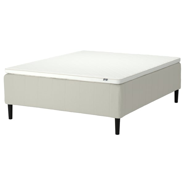 Dette billede viser en IKEA RISHÖJDEN senge-madras, hvid, rektangulær, med polstrede sider.