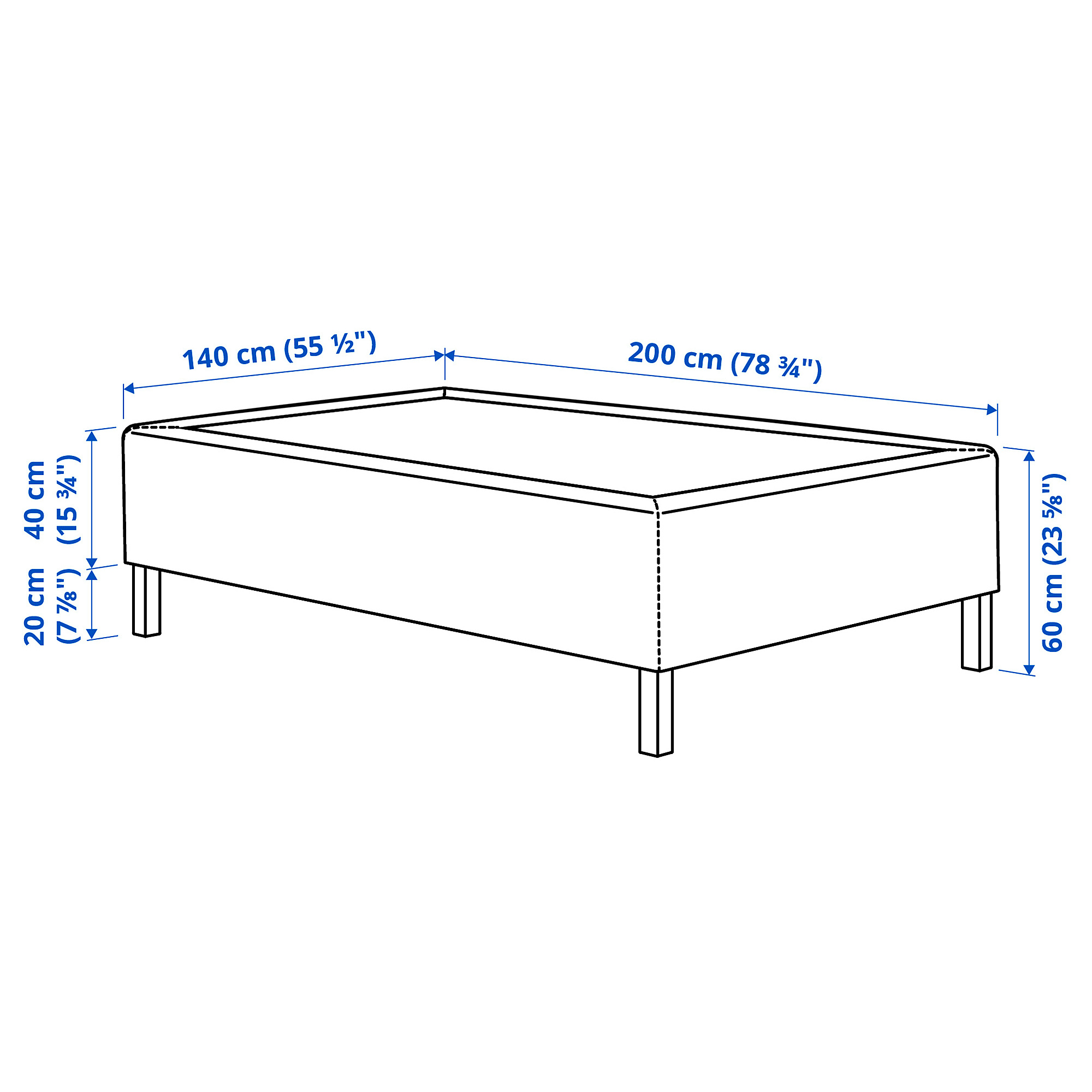 RISHÖJDEN Boxmadras med pocketfjedre, 7 zoner