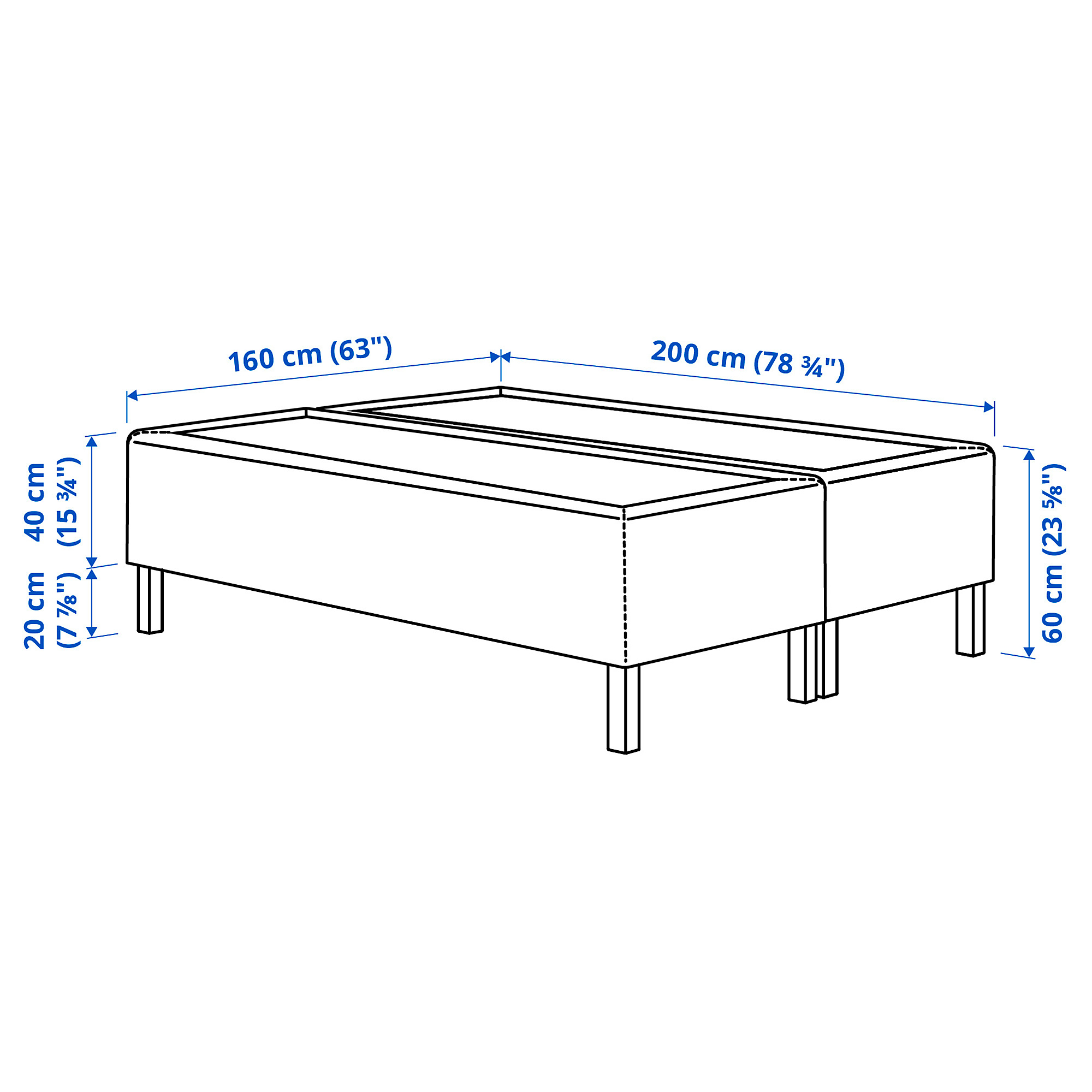 RISHÖJDEN Boxmadras med pocketfjedre, 7 zoner