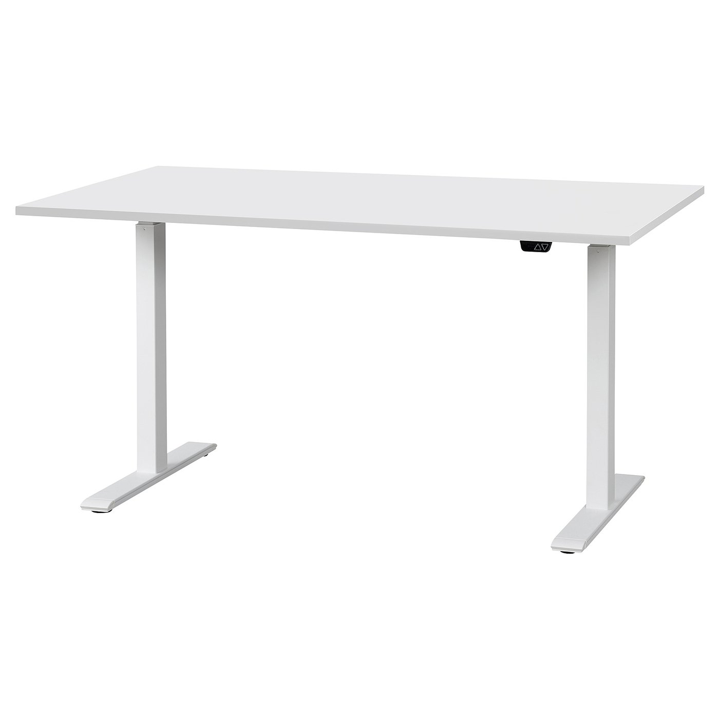 Møbelmontering RODULF Skrivebord hæve/sænke, elektrisk/hvid, 140×80 cm