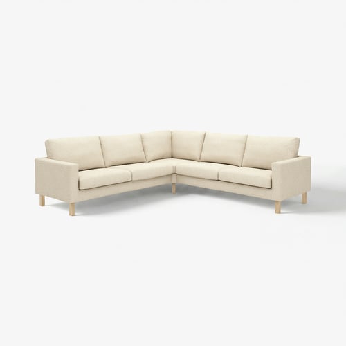 SALTSJÖBADEN Betræk til hjørnesofa, 4-pers., Vittangi lys beige/hvid