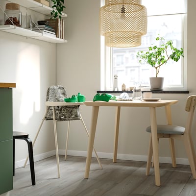 SANDKATT Højstol med bakke, beige/antracit