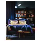 SIMRISHAMN Loftlampe, 3-armet, forkromet/opalhvid glas, 55 cm