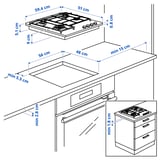SKÅLAN Gaskogeplade, IKEA 300 rustfrit stål, 59 cm