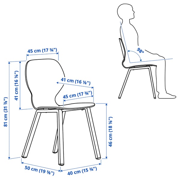 SKÅLSTA Bord og 4 stole, egetræsmønstret U-formet sortgrå/egetræsfiner profileret metal/sortgrå, 140x80 cm