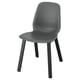 SKÅLSTA stol: gråt sæde, sorte metalben. Moderne, ergonomisk design.