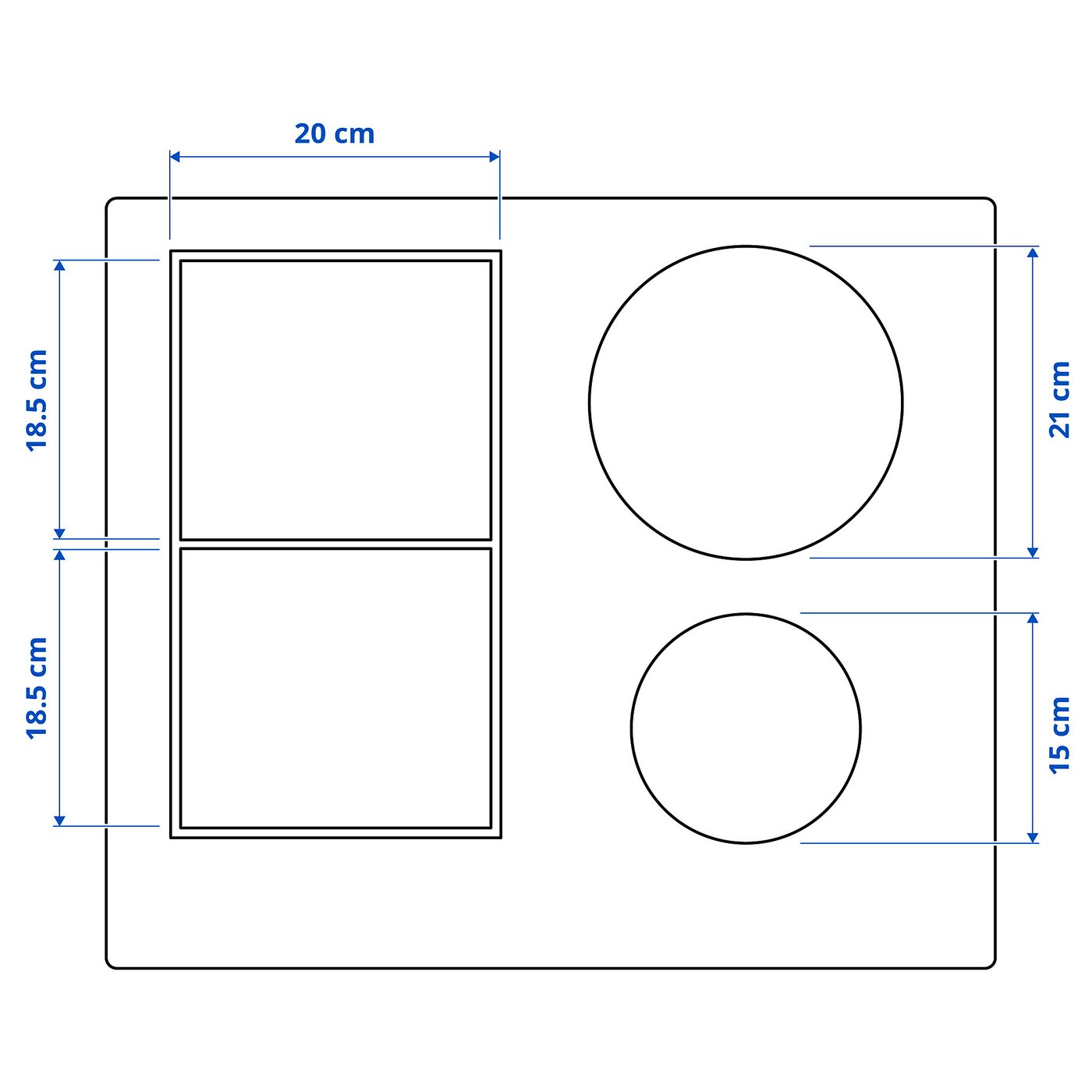 Møbelmontering SMAKLIG Induktionskogeplade, IKEA 500 sort, 59 cm