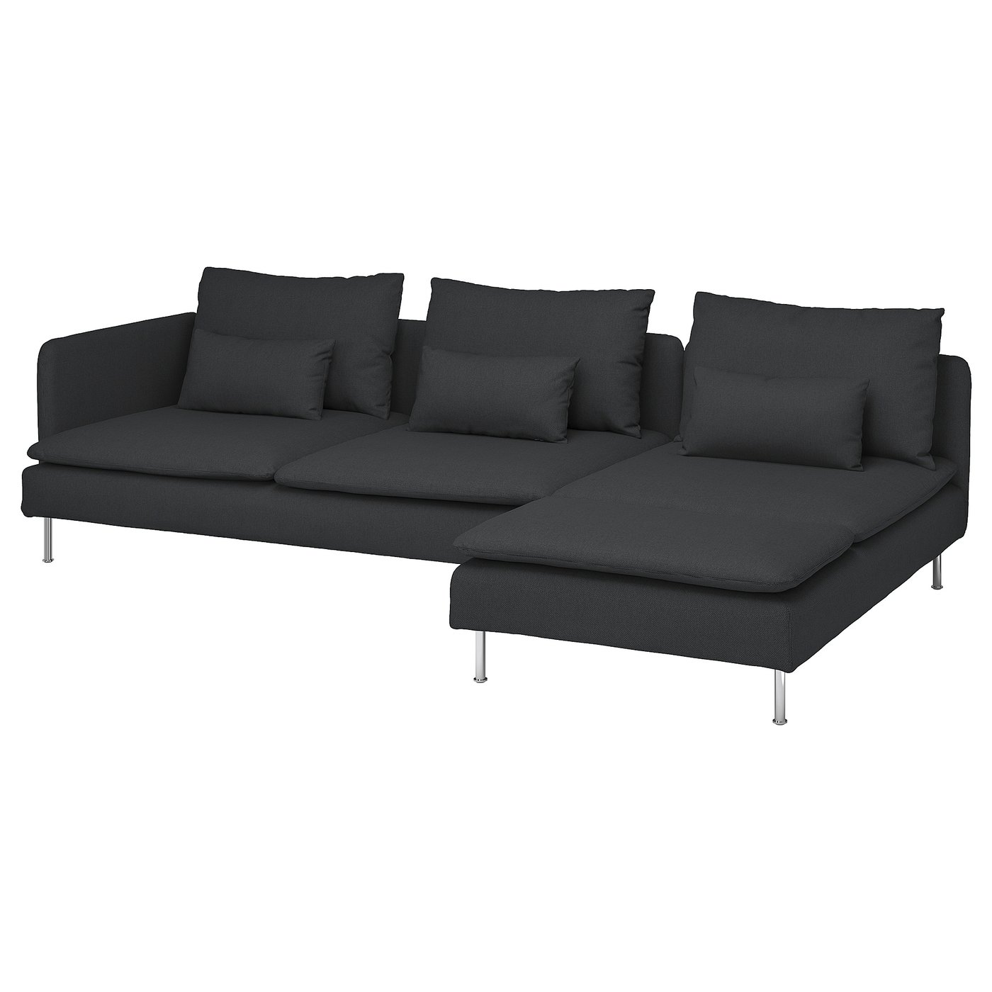 Møbelmontering SÖDERHAMN 4-pers. sofa med chaiselong, og åben ende Fridtuna/mørkegrå