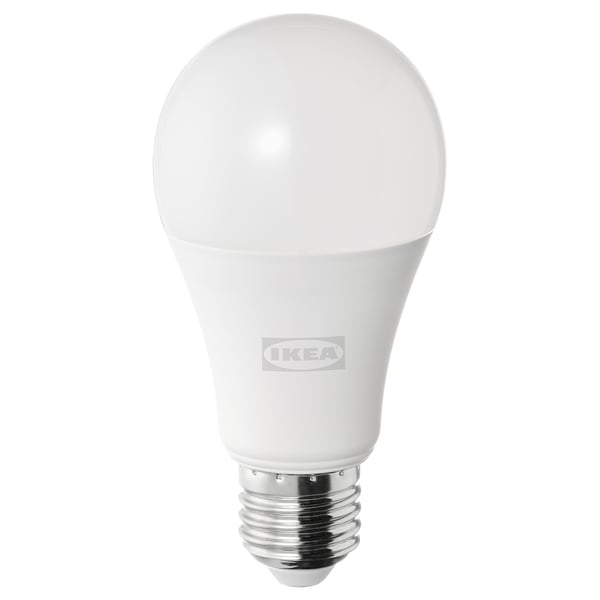 fremsætte Visum Glorious SOLHETTA LED-pære E27 1521 lumen, kan dæmpes/globe opalhvid - IKEA