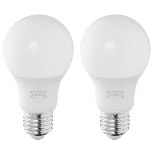 panel syg opadgående SOLHETTA LED-pære E27 806 lumen, kan dæmpes/globe opalhvid - IKEA