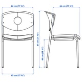 Illustration med mål for produktet: STOLJAN.