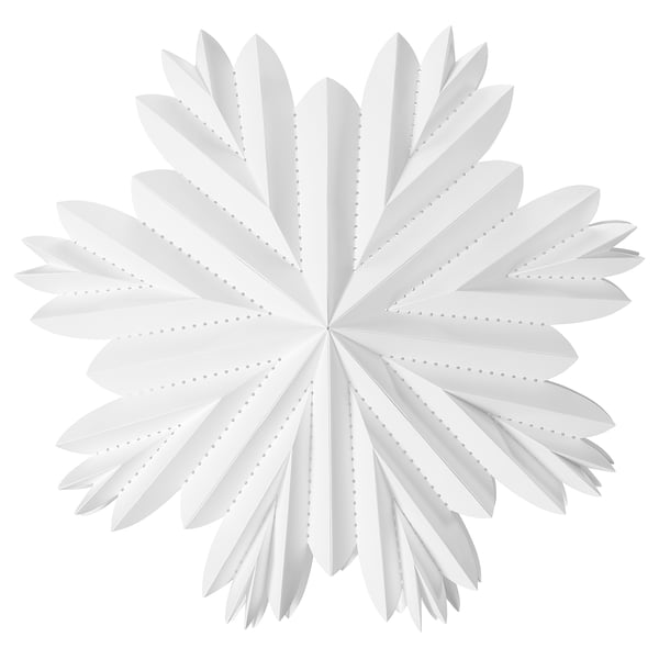 STRÅLA Lampeskærm, papir bladstjerne/hvid, 55 cm