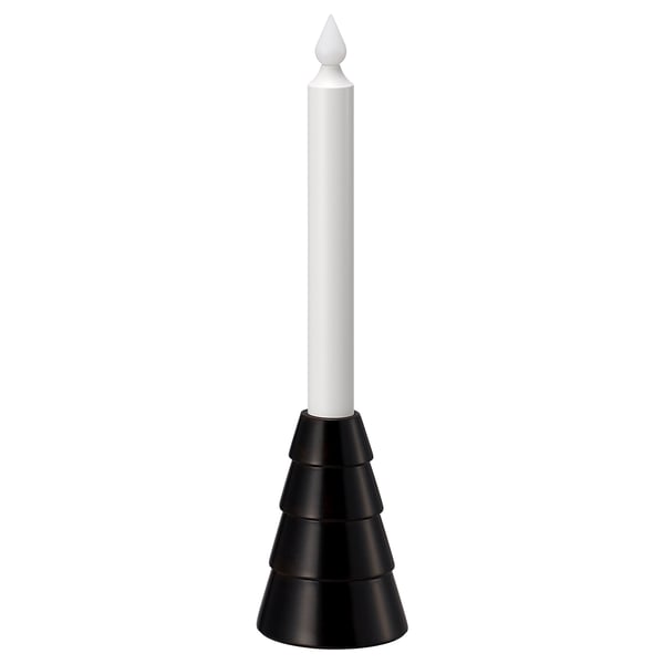 STRÅLA LED-lys, batteridrevet/træ sort