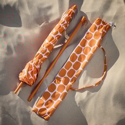 STRANDÖN Parasol, orange, 140 cm