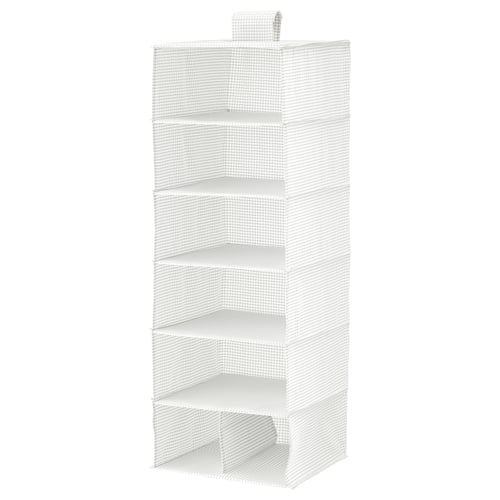 STUK Opbevaring med 7 rum - hvid/grå 30x30x90 cm