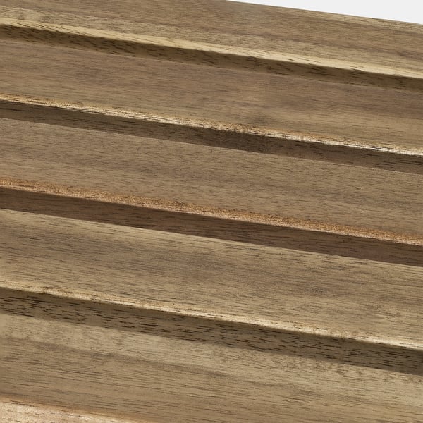 TÄRNÖ Taburet, sort/lysebrun med bejdse, 30x42 cm