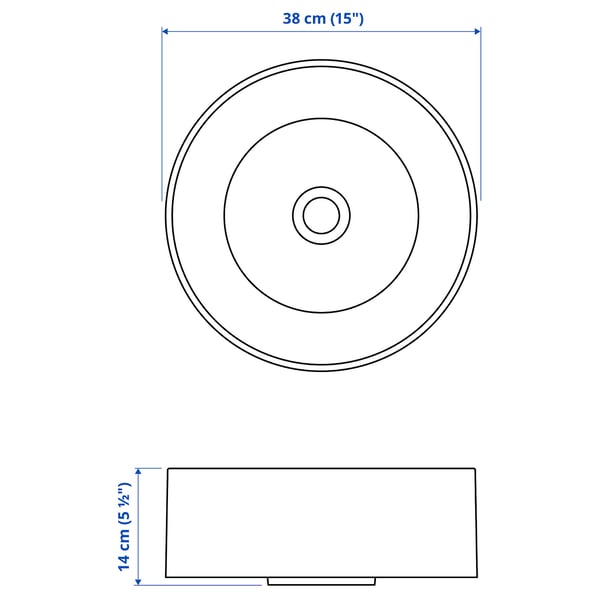 Illustration med mål for produktet: TANDÅN.