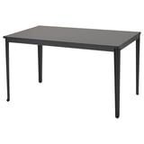IKEA TEGELÖN udendørs rektangulært spisebord, mørkegrå, metalben.
