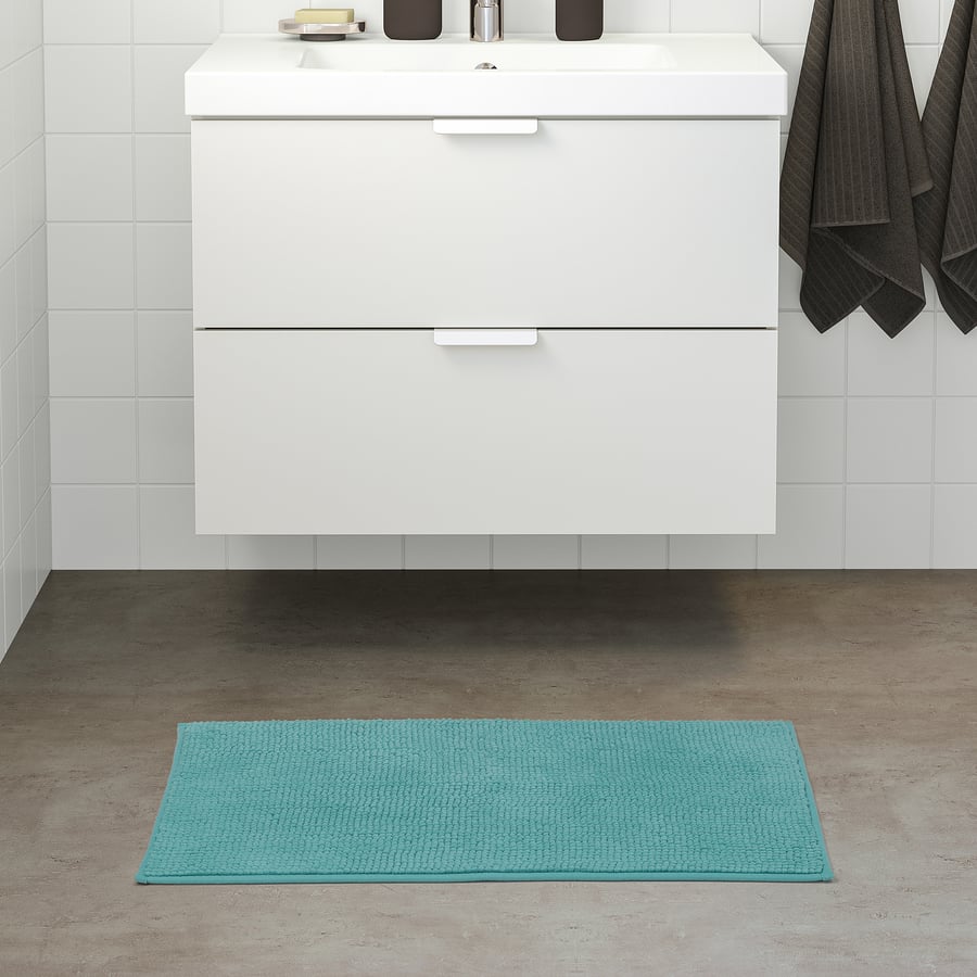 TOFTBO Bademåtte, turkis, 50x80 cm IKEA