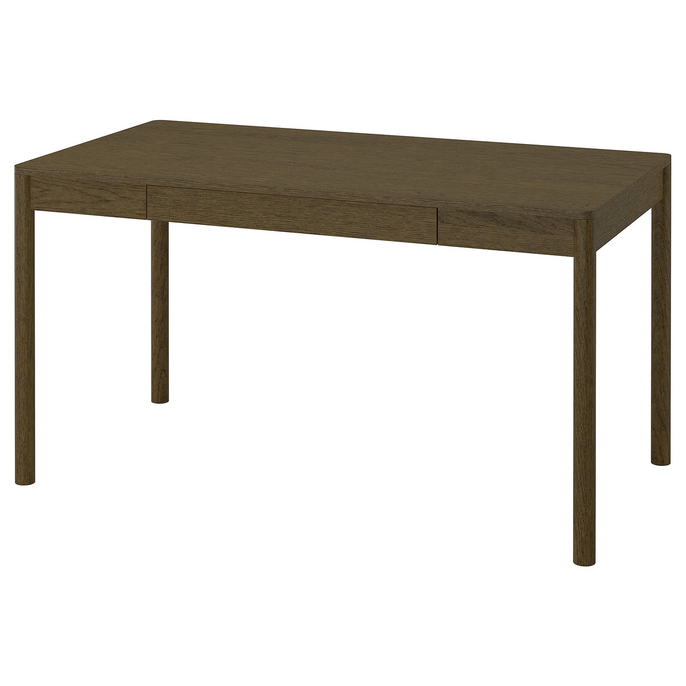 Møbelmontering TONSTAD Skrivebord, brun egetræsfiner med bejdse, 140×75 cm | Billig & Hurtig i København