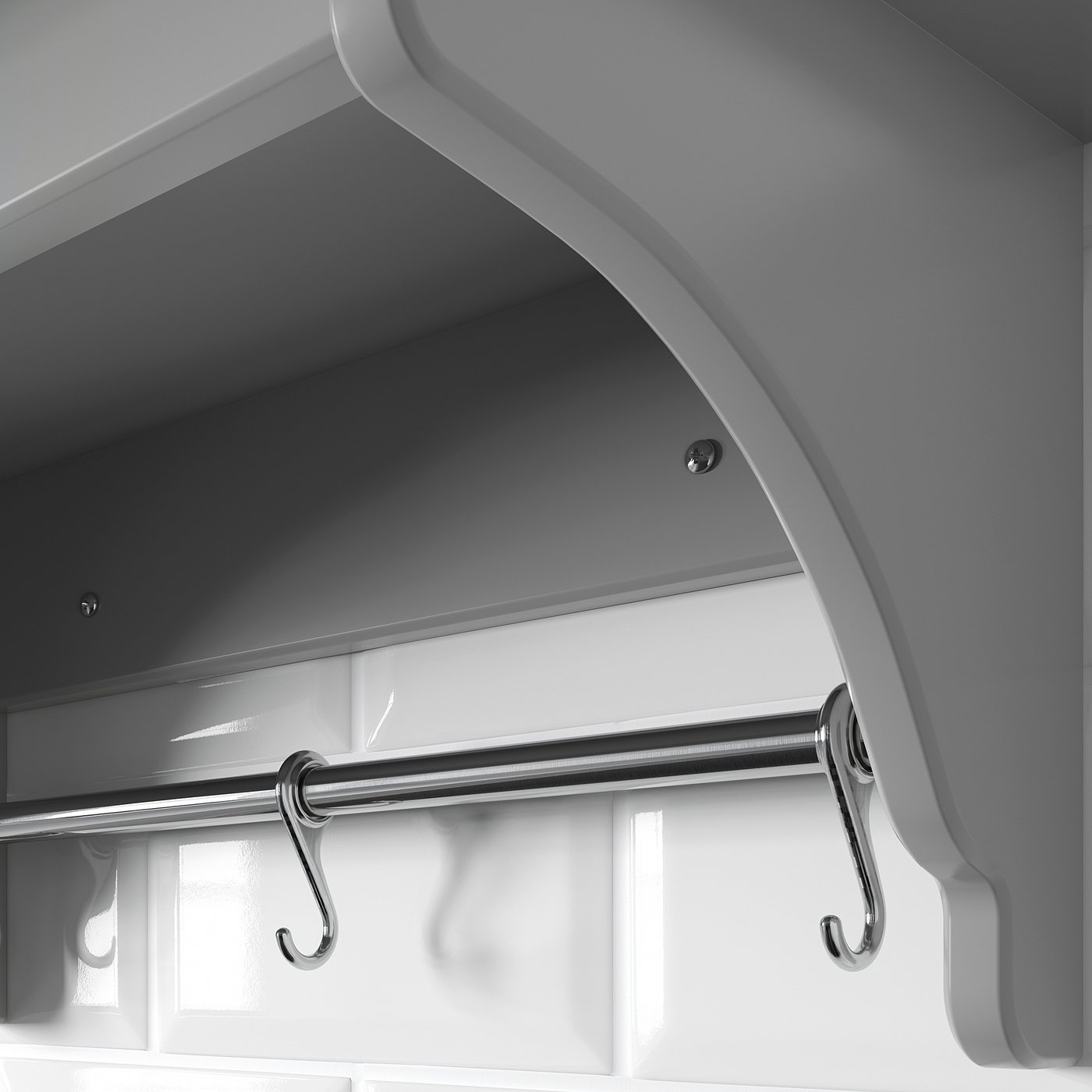 TORNVIKEN væghylde, grå, 50 cm IKEA