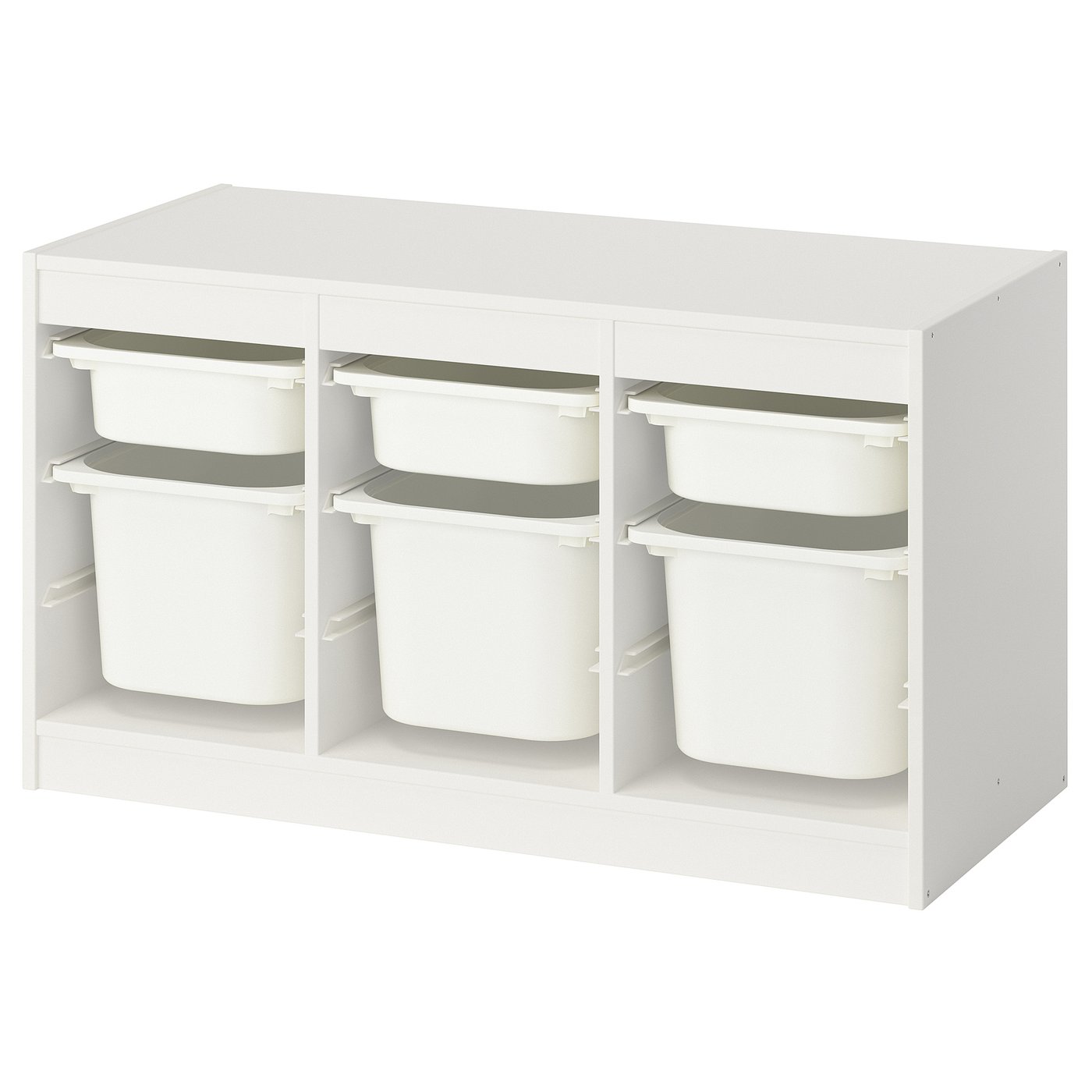 Møbelmontering TROFAST Opbevaringskombination med bokse, hvid/hvid, 99x44x56 cm