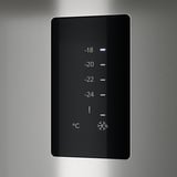 Sort frysepanel med touch-display, der viser temperaturer -18, -20, -22, -24, °c og LED-lysikon.