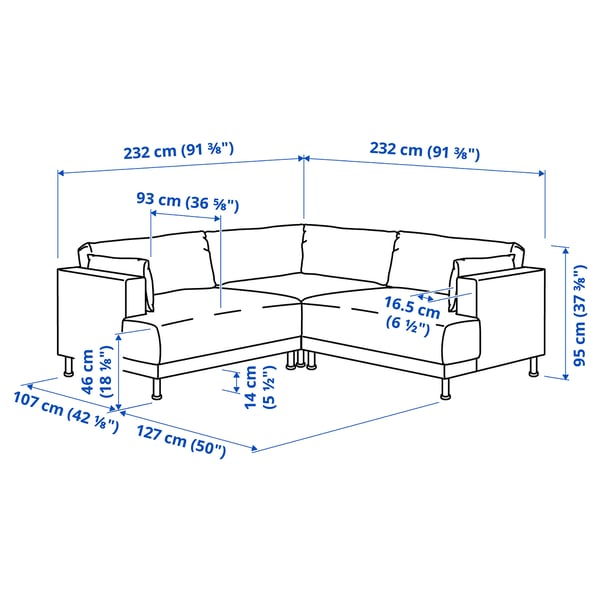 UPPÅKRA Modulopb hjørnesofa 3-p., Johanneshov brun-beige
