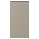 Beige UPPLÖV skabsfront med slanke kanter og integreret greb.
