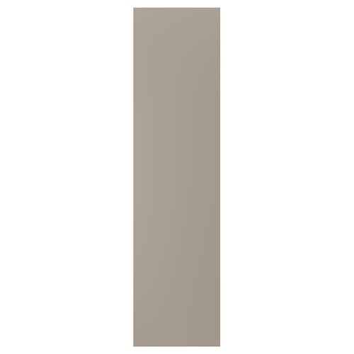 Beige UPPLÖV dækplade, rektangulær, glat finish.