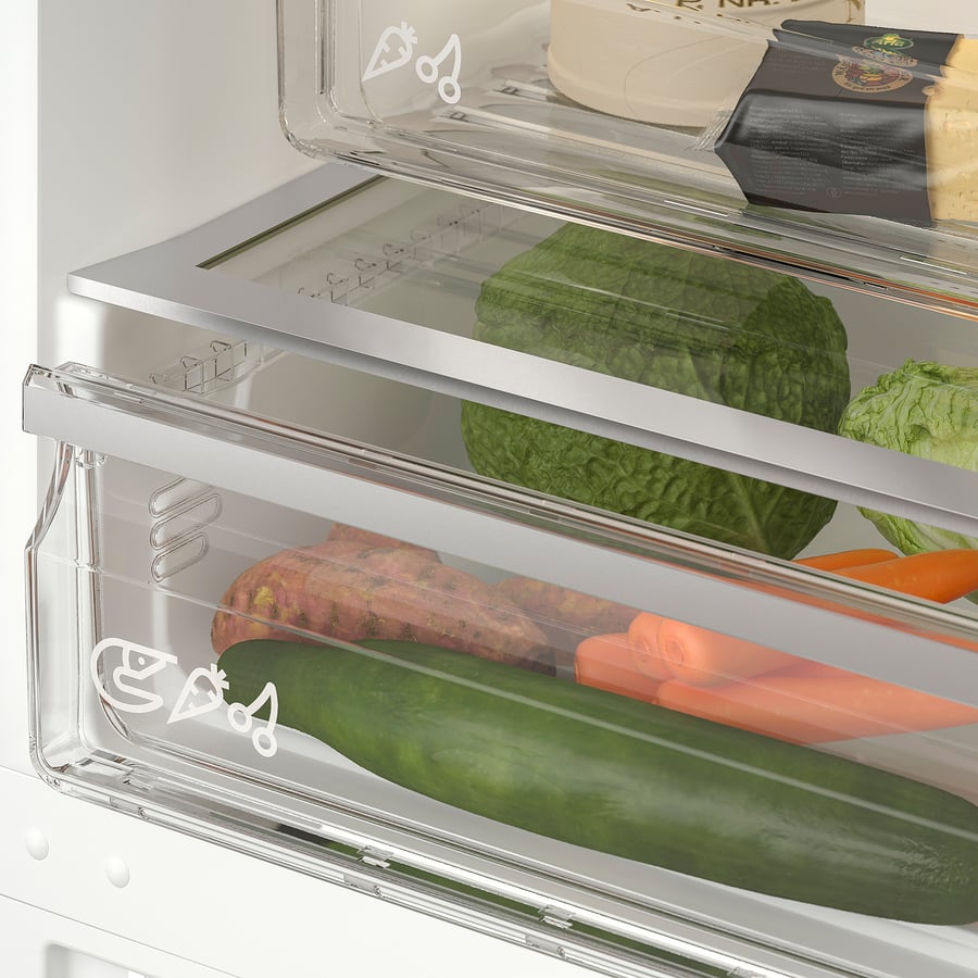 VÄLGÅNG Køl/fryser, IKEA 700 fritstående/stålfarvet, 246/83 l IKEA